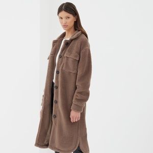 4th & Reckless Brand New Ronnie Teddy Longline Jacket